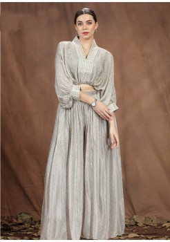 Grey Chinone Designer Sharara